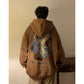 Men's Oversized Hooded Sweater - Relaxed Fit, Casual
