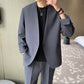 relaxed fit, Korean style, wool blend, for smart casual – Light men's suit set