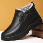 Water-Resistant Cozy Mens Slip-On Shoes - Faux Leather Winter