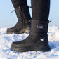 Water-Resistant Men's Snow Boots - Insulated Zipper, Mesh