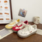 Light women's sneakers - color-blocked, versatile, PU, casual commuting hiking