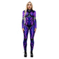 and Stretchy Body-Hugging Women's Printed Jumpsuit - Contoured Full-Body, Milk Silk Second-Skin for Cosplay