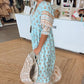 Printed V-Neck Women's Dress in Lightweight Fabric, Flattering Silhouette for Summer Outings and Everyday Wear-5