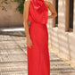 Variant image for Elegant Long Sleeve Dress in Shimmering Fabric, Fluid Silhouette for Formal Events, Full-Length Long Dress for Women-29