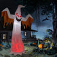 12ft Inflatable Ghost LED Flames Flashing Eyes Halloween
