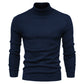 Plush Men's Turtleneck Sweater - Slim Fit Viscose Winter