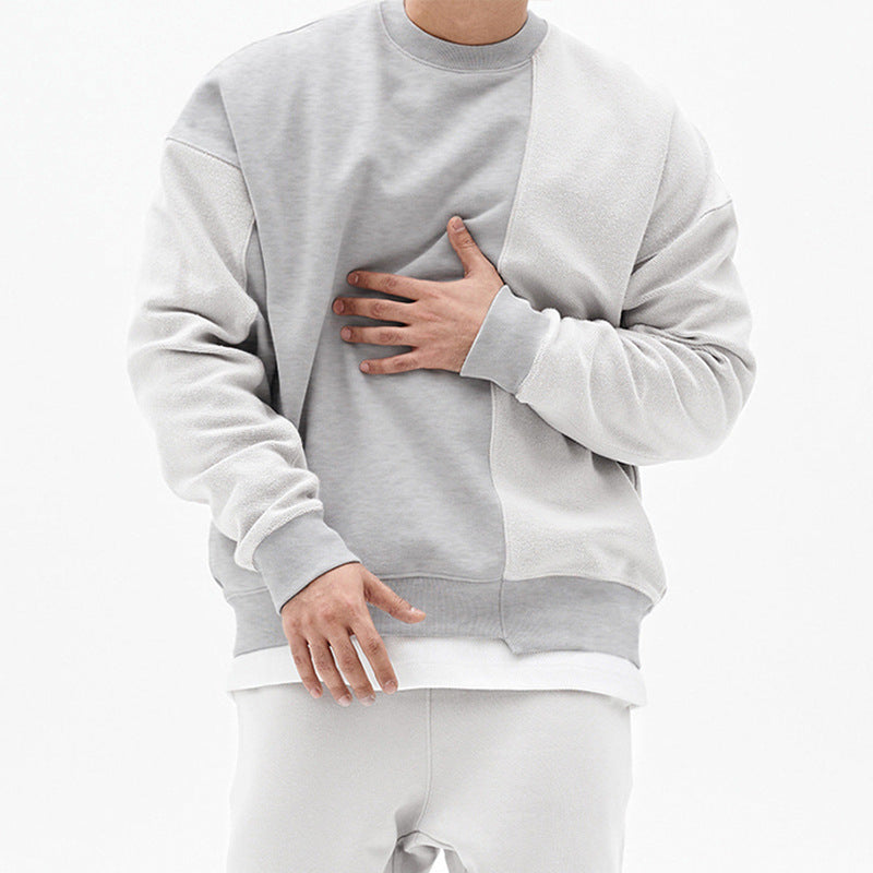Mens Oversized Pullover Sweater - Crew Neck, Cotton, Casual