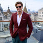 Slim-Fit, Patch Pockets With Flaps, Polyester Blend, Casual Wear – Fitted Men's Blazer