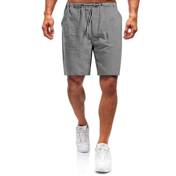 Men's Linen Shorts with Elastic Waistband, Pockets, and Loose Fit for Comfort and Style, Available in Sizes S-5XL-5