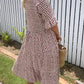 Short-Sleeve Midi Dress for Women in Polka Dot Design, Lightweight Breathable Fabric, Relaxed Fit for Summer Events-4