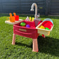 Kids Interactive Sink Playset with Circulating Water Faucet and 19 Accessories for Role Play Fun