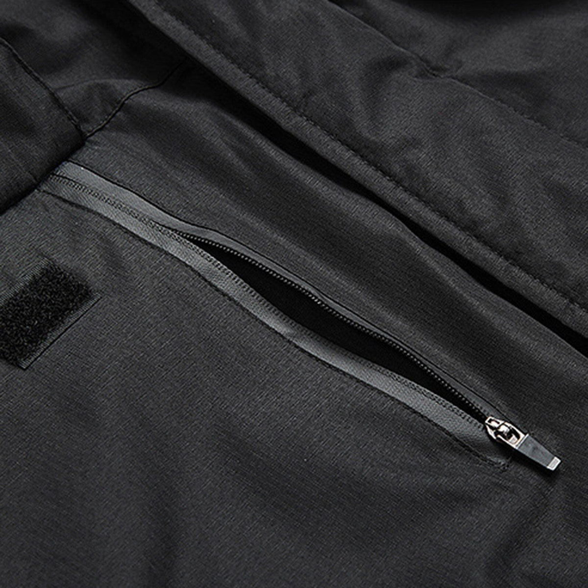 Water-Resistant Men's Rain Jacket - Hooded Colorblock, Packable