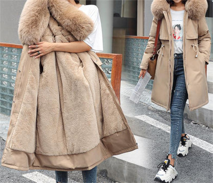 Women’s Warm Winter Coat - Relaxed A Line, Faux Fur, City