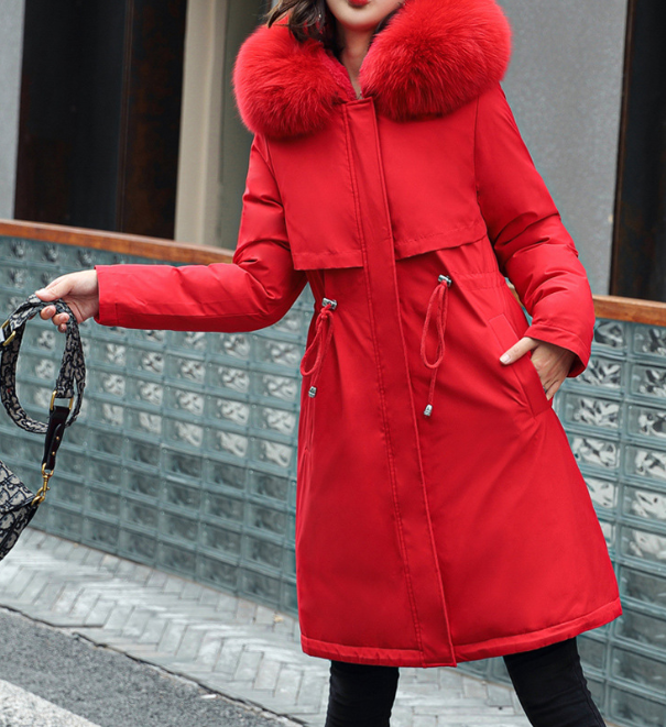 Women’s Warm Winter Coat - Relaxed A Line, Faux Fur, City