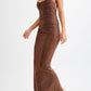 Open Back Sequin Mesh Black Maxi Dress for Women, Ankle-Length Scoop Neck Long Dress with Adjustable Straps-6