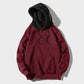 Plush Relaxed Men's Pullover Hoodie - Contrast Hood, Casual