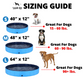 Pop-Up Dog Pool Foldable - Outdoor Bath And Pool For Pets, Summer 2025 Simple Setup, Side Drain, Sturdy Lining