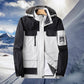 Water-Resistant Men's Rain Jacket - Hooded Colorblock, Packable