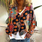 Women's Oversized Knitted Sweater with Vibrant Ethnic Patterns and Relaxed Fit, Sizes S to 3XL-1