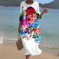 Elegant Floral Print Summer Dress for Women - Comfortable Fit Wedding Guest or Cocktail Dress-4