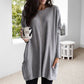 Cozy Oversized Women Tunic Pullover - Long Sleeve Knit
