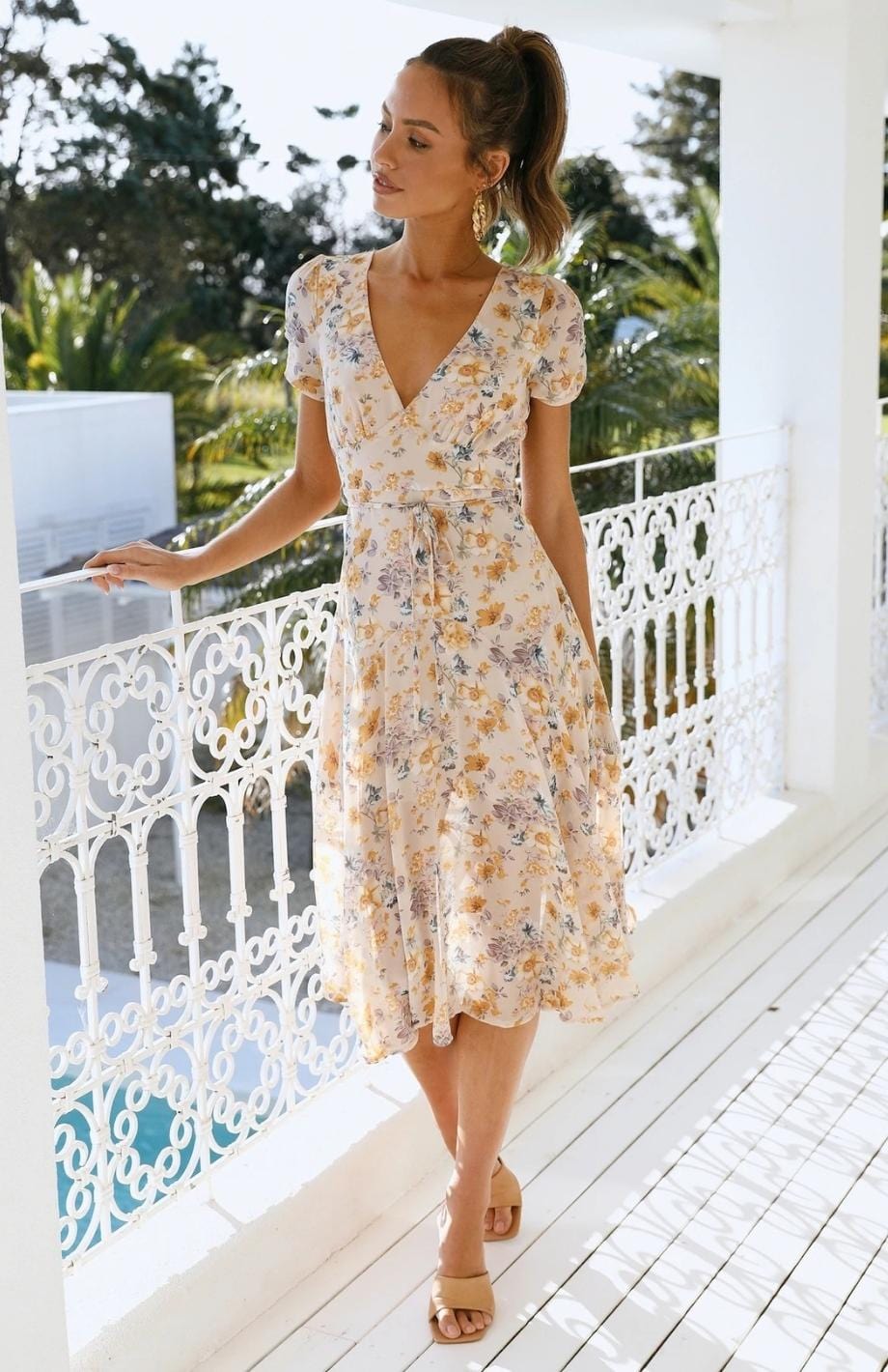 Elegant Long Sleeve Midi Dress for Women, Comfortable and Versatile Design for Daily Wear and Special Occasions-2