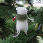 Felt Handcrafted Pumpkin Mouse Ornament - Unique Seasonal Decor for Halloween & Christmas Celebrations