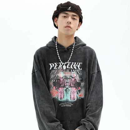 Mens Oversized Hoodie - Relaxed Cut, Vintage Cotton, Casual