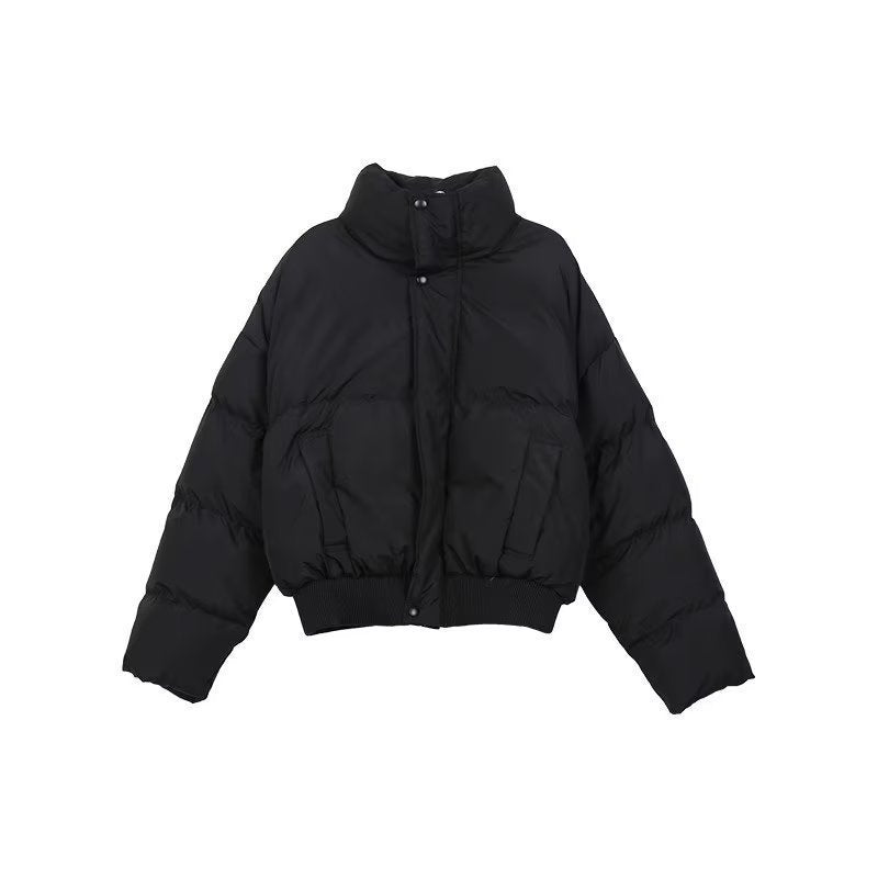 Men's Insulating Short Puffer Coat - Boxy Cropped, Linen