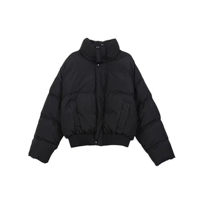 Men's Insulating Short Puffer Coat - Boxy Cropped, Linen