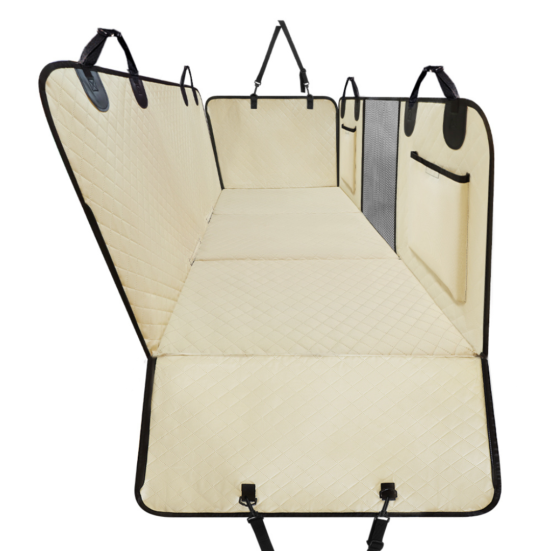 Car Seat Hammock Cover, Water-Resistant Non Slip Backseat Protector With Pockets, Free Safety Belt, Fall 2025 Travel