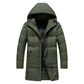 Water-Resistant Cozy Men's Parka Jacket - Long Quilted, For Cold