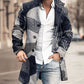 Men's Warm Midlength Coat - Stand Collar, Wool, City