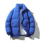 Relaxed Warm Men Down Coat - Boxy Puffer, Polyester, Urban