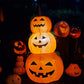 Outdoor Yard Decoration – 3.94ft Halloween Inflatable Pumpkin Stack with LED Rotating Lights