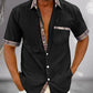 Men's Short Sleeve Cotton Shirt for Casual and Semi-Formal Wear, Breathable Fabric, Slim Fit Available in Multiple Sizes-2