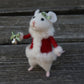 Felt Handcrafted Pumpkin Mouse Ornament - Unique Seasonal Decor for Halloween & Christmas Celebrations