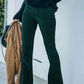 Variant image for Ribbed Velvet Wide Leg Pants for Women with Elasticated Waist and Flared Legs, Comfortable and Stylish-3