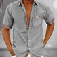 Men's Short Sleeve Cotton Shirt for Casual and Semi-Formal Wear, Breathable Fabric, Slim Fit Available in Multiple Sizes-3