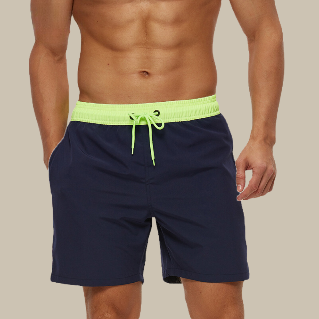 Variant image for Men's Fast-Drying Swim Trunks with Zipped Pockets and Adjustable Cord Closure, Stretch Cut Bathing Suits for Beach and Pool Activities-1