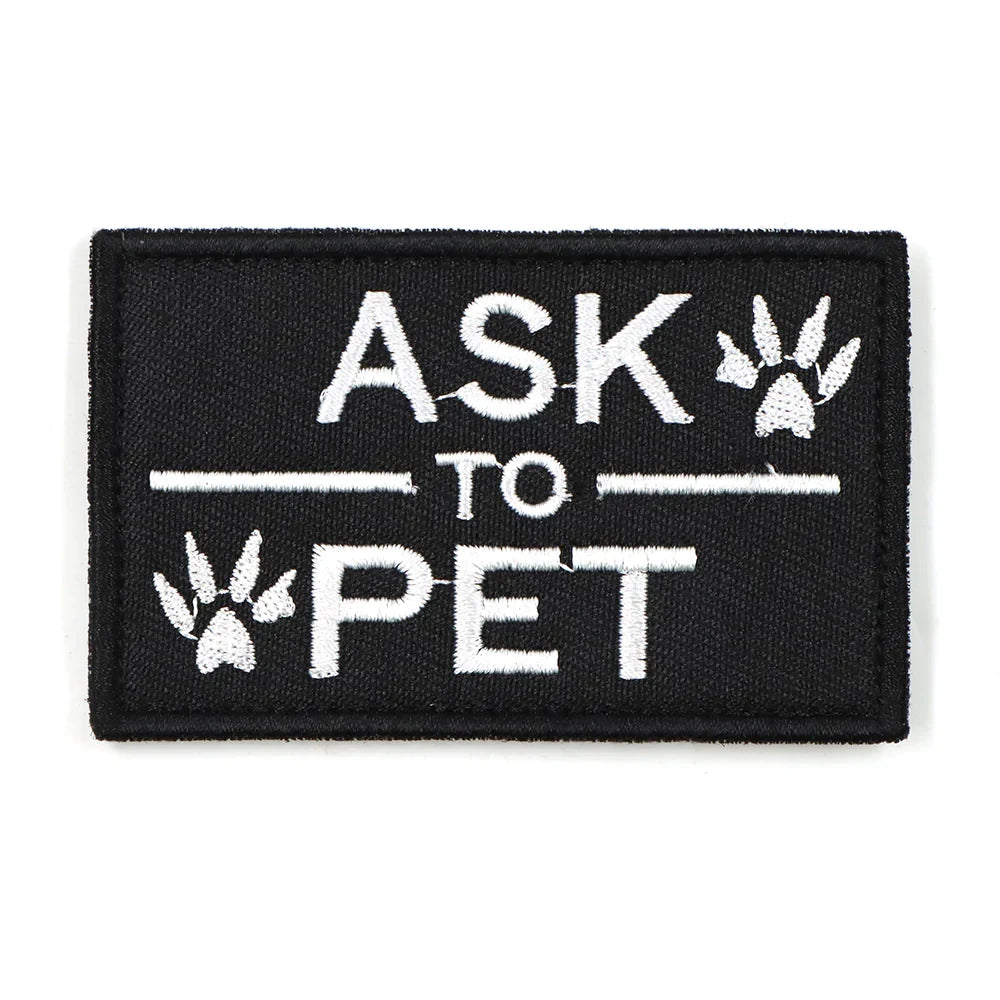 Service Dog Patch Black Harness Label Hook And Loop Fasteners Fall 2025 Simple On Off For Fast Identification