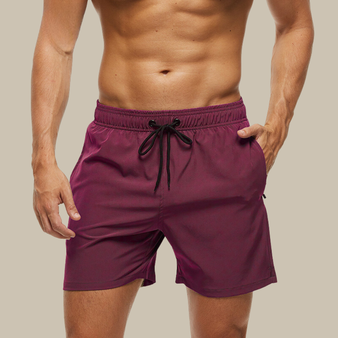 Variant image for Men's Fast-Drying Swim Trunks with Zipped Pockets and Adjustable Cord Closure, Stretch Cut Bathing Suits for Beach and Pool Activities-21