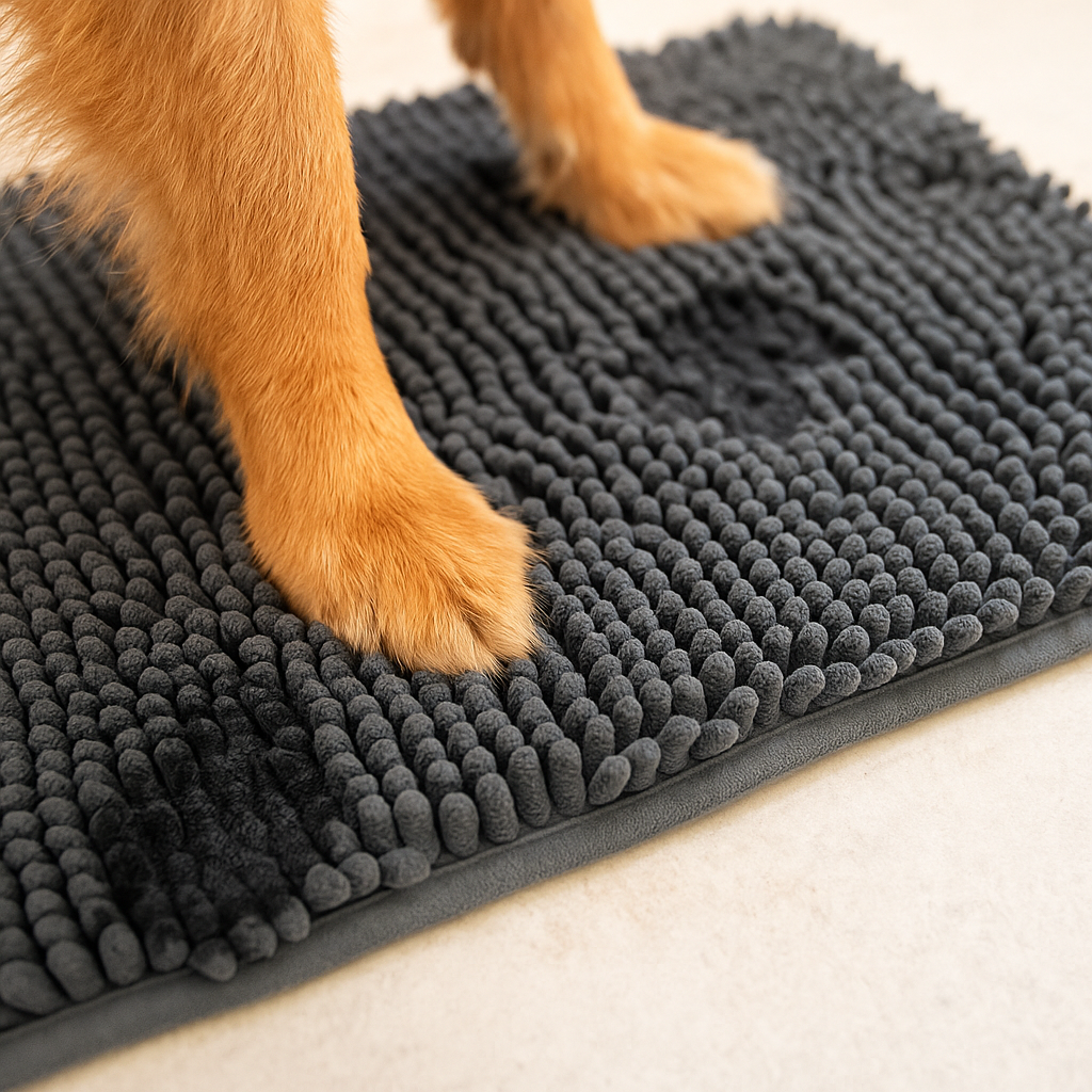 Paw-Drying Floor Mat With Superabsorbent Fast-Dry Microfiber Anti-Slip Backing 31.5x20 Inches Fall 2025 Pet Maintenance Gift