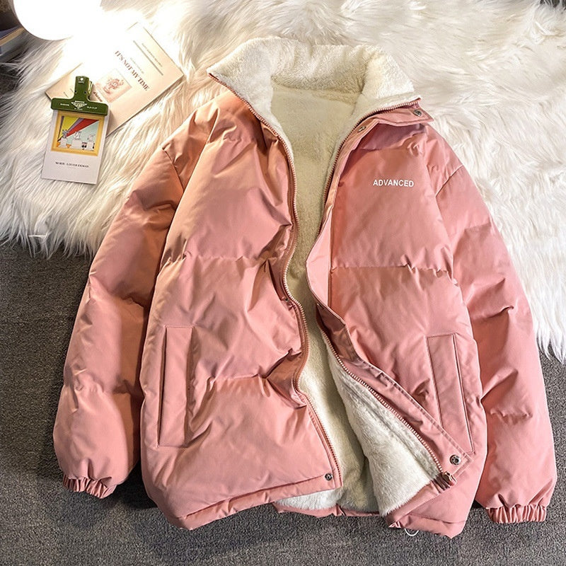 Relaxed Warm Women’s Puffer Jacket - Oversized Fleece Winter