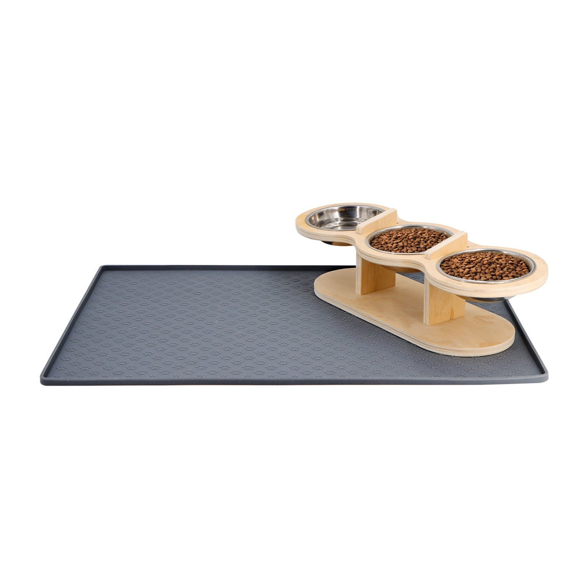 Feeder Dog Mat Non Slip With Raised Edges 15.5 x 23.5 Inches Fall 2025 Pet Essential Keeps Floors Clean