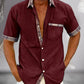 Variant image for Men's Short Sleeve Cotton Shirt for Casual and Semi-Formal Wear, Breathable Fabric, Slim Fit Available in Multiple Sizes-49
