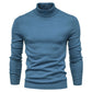Plush Men's Turtleneck Sweater - Slim Fit Viscose Winter