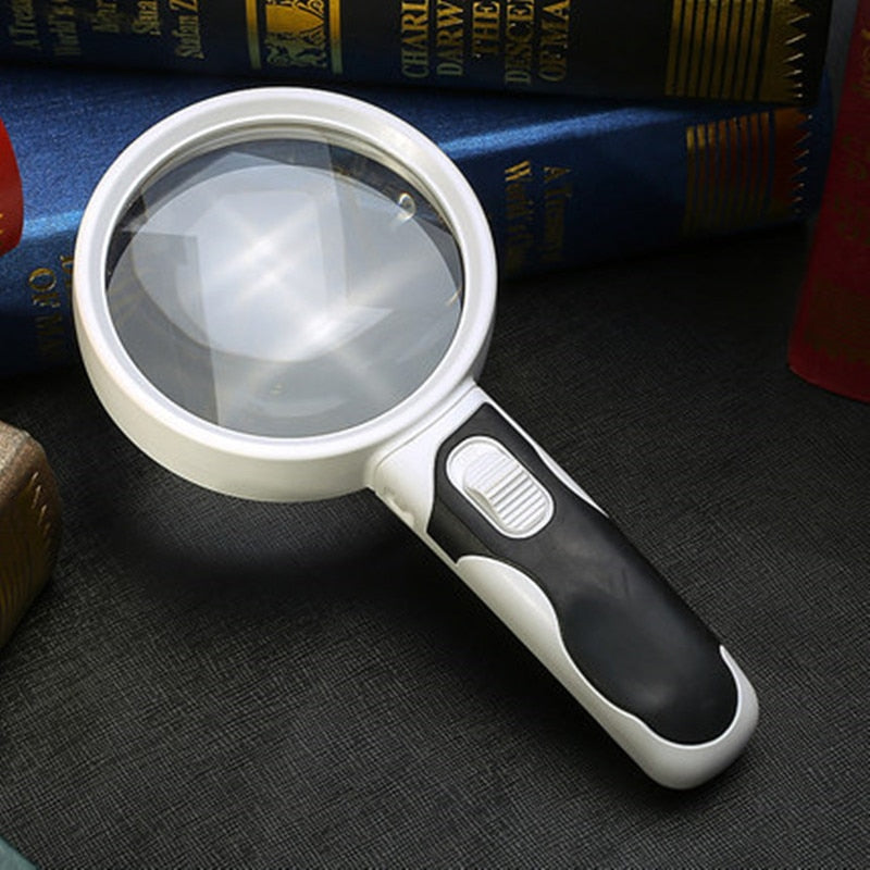 Magnifying Glass With LED Light Hand-Held 20x Magnifier For Reading Books Labels Back To School 2025 Gift