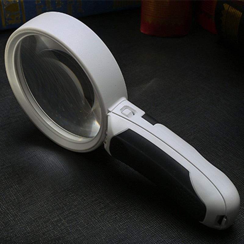 Magnifying Glass With LED Light Hand-Held 20x Magnifier For Reading Books Labels Back To School 2025 Gift
