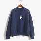 Cozy Oversized Women’s Sweatshirt - Mock Neck, Fleece